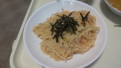 超簡単♪豆乳明太子パスタ。