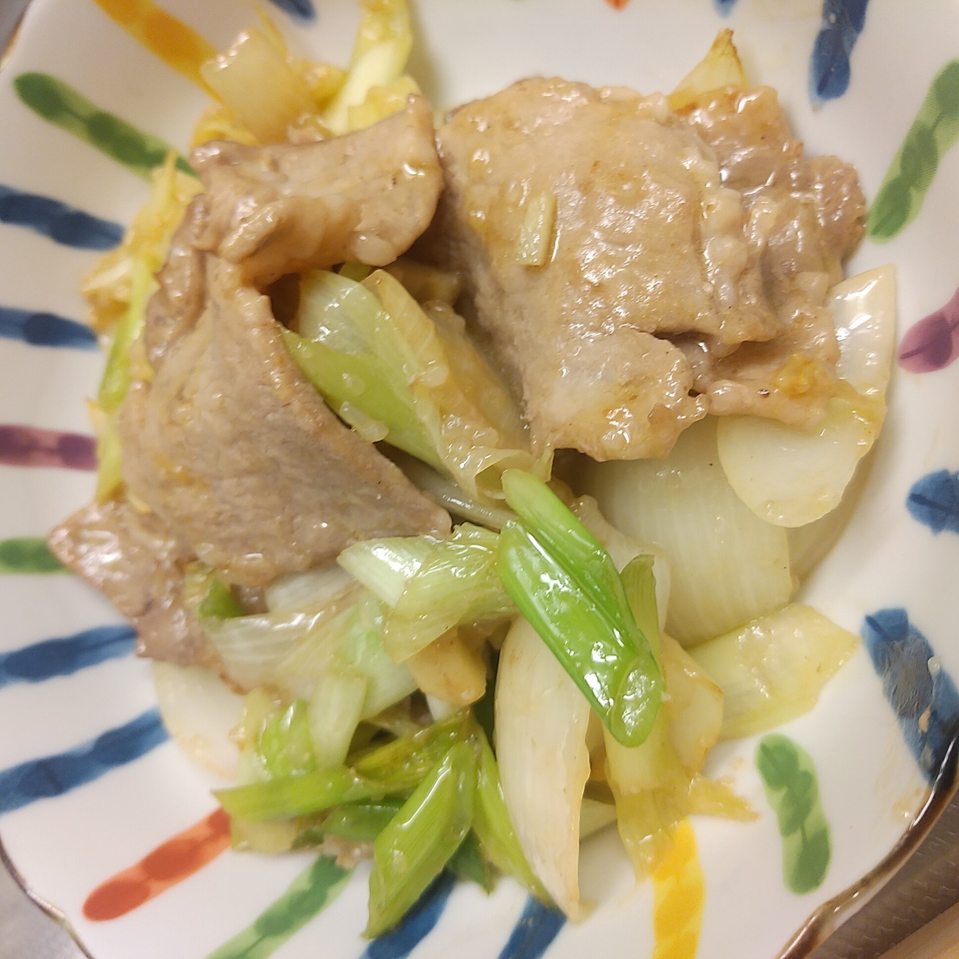 豚肉と玉葱の塩麹炒め