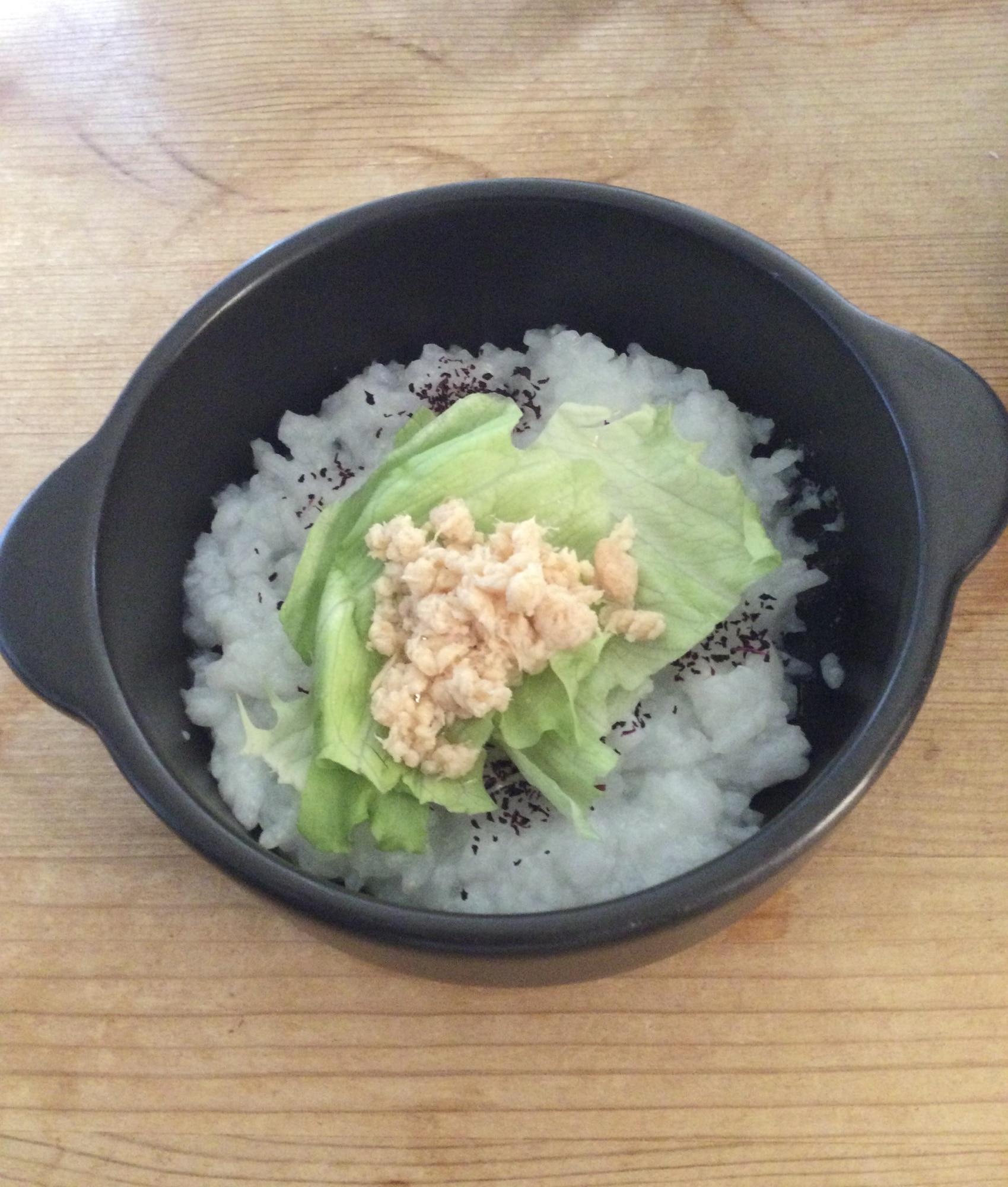 鮭フレークレタス乗せご飯 レシピ・作り方 by ♪ドレミ