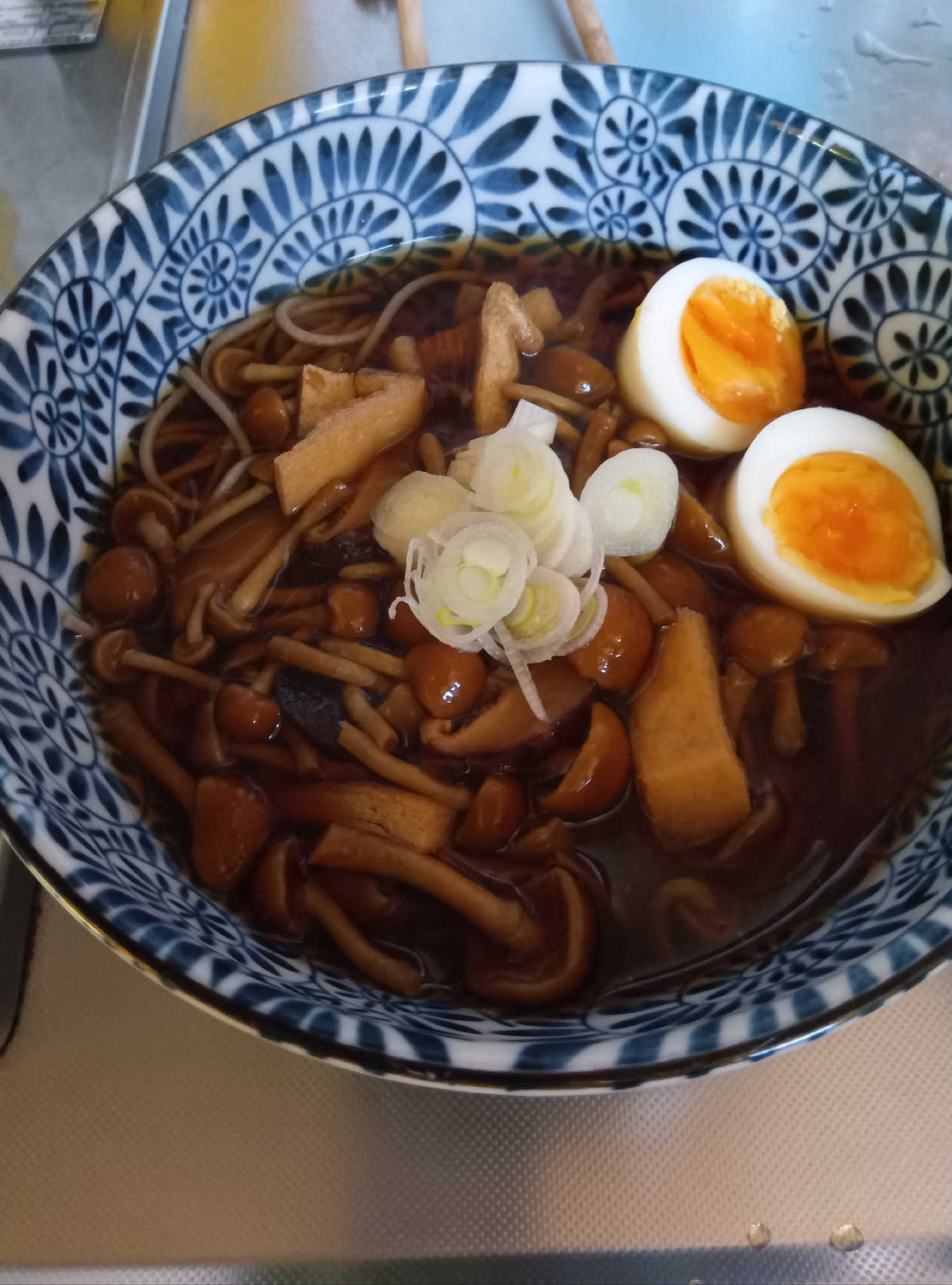 温かい なめこ蕎麦