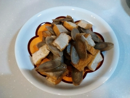 甘辛だれでご飯が進む♡厚揚げとごぼうの甘辛炒め