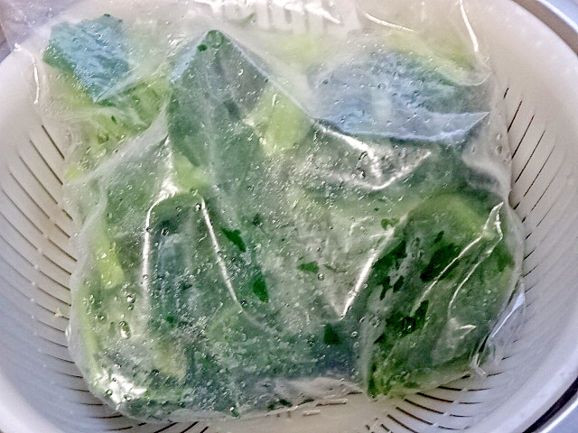うちの下ごしらえ「小松菜の冷凍保存」