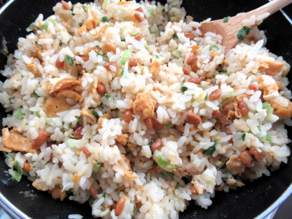ねぎ入り納豆チャーハン