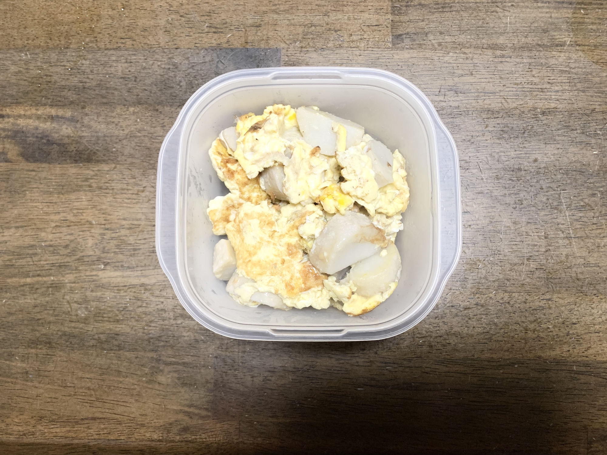 簡単レシピ　里芋レシピ　里芋と卵の炒めもの