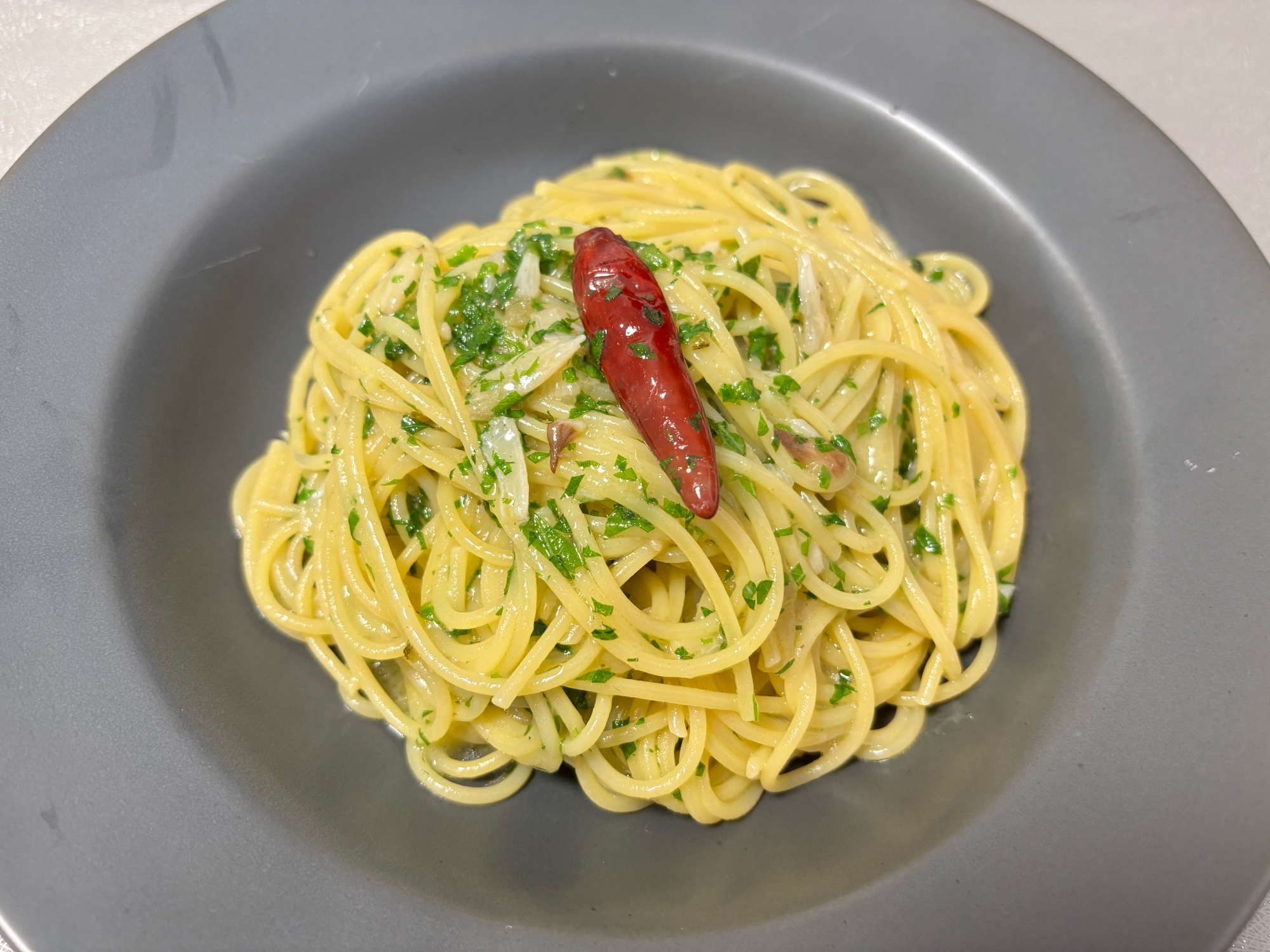 ワンパン！⭐️大葉と柚子胡椒のペペロンチーノ⭐️