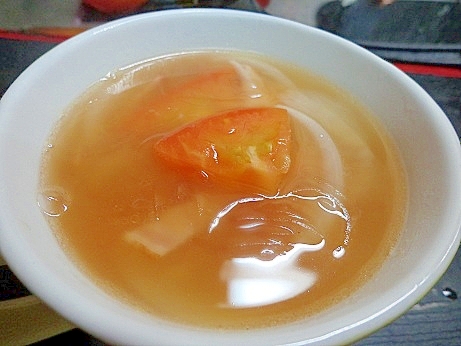 トマトの洋風春雨スープ