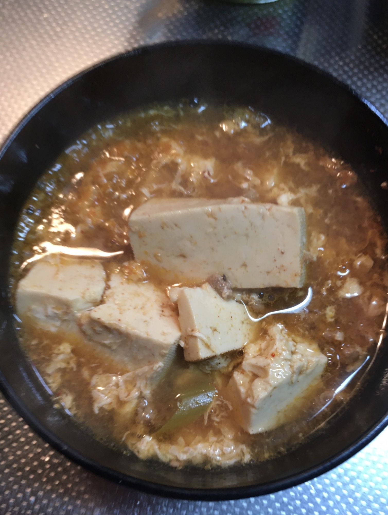 豆腐の味噌キムチスープ