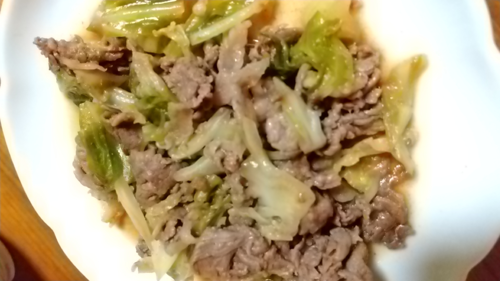 春キャベツの甘辛牛肉炒め