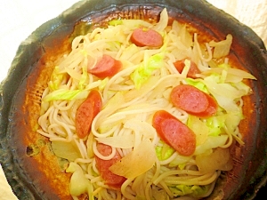 ウインナーと野菜のそうめんチャンプル★