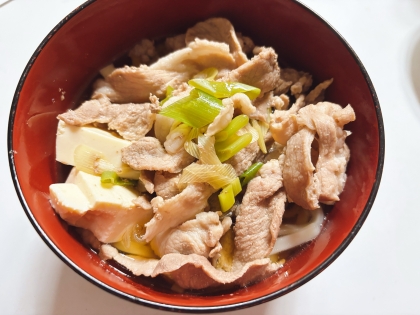 豚肉ですが作ってみました❁·͜·
美味しかったです。
またお豆腐が味変になり良かったです(*^^*)