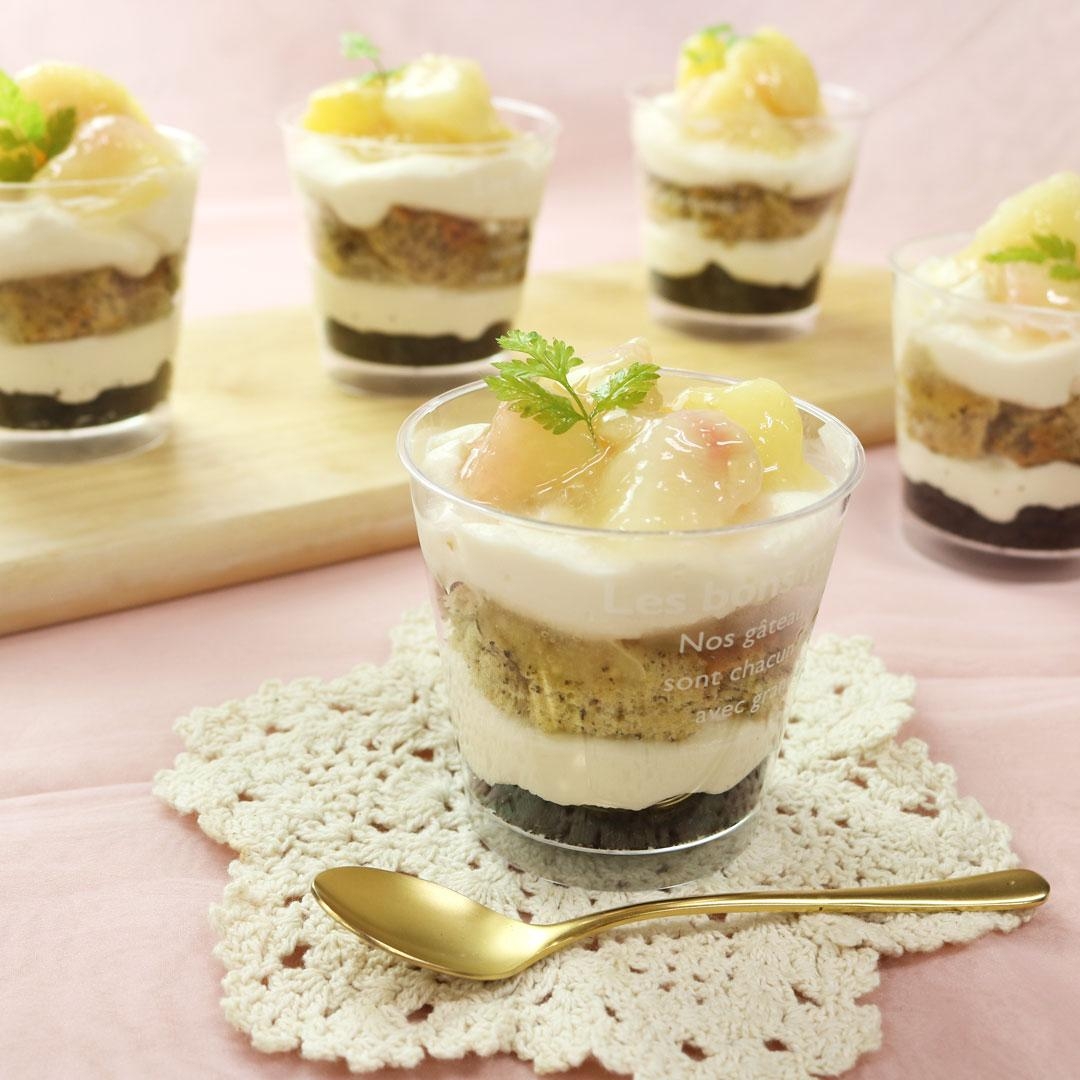 白桃と紅茶のトライフル