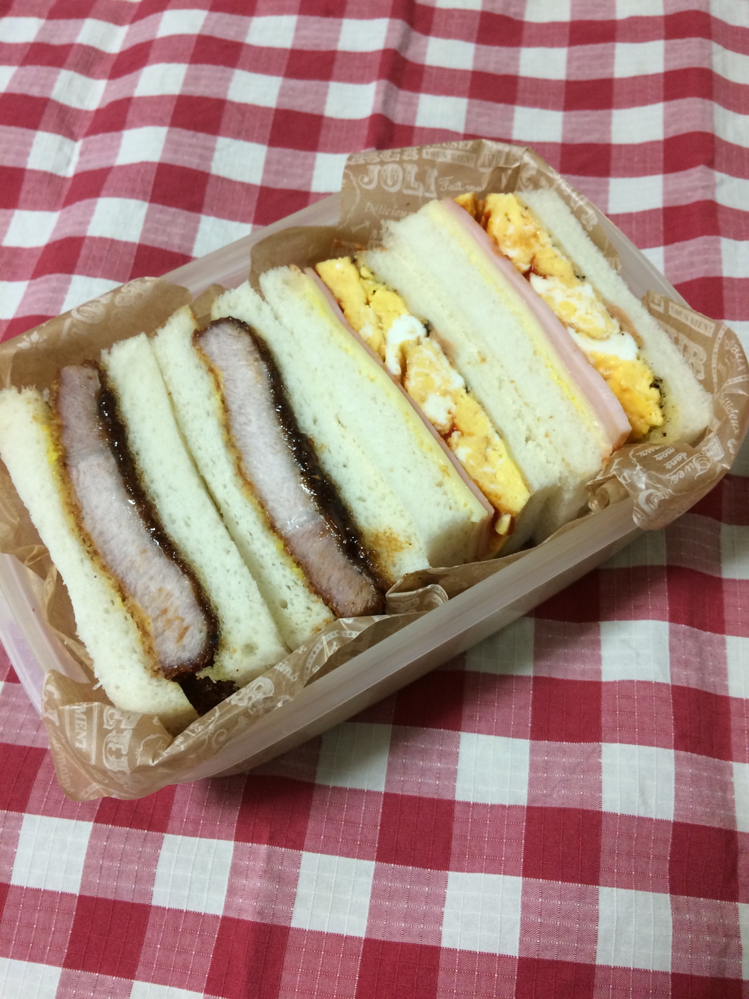 うちのお弁当 カツサンド弁当 部活