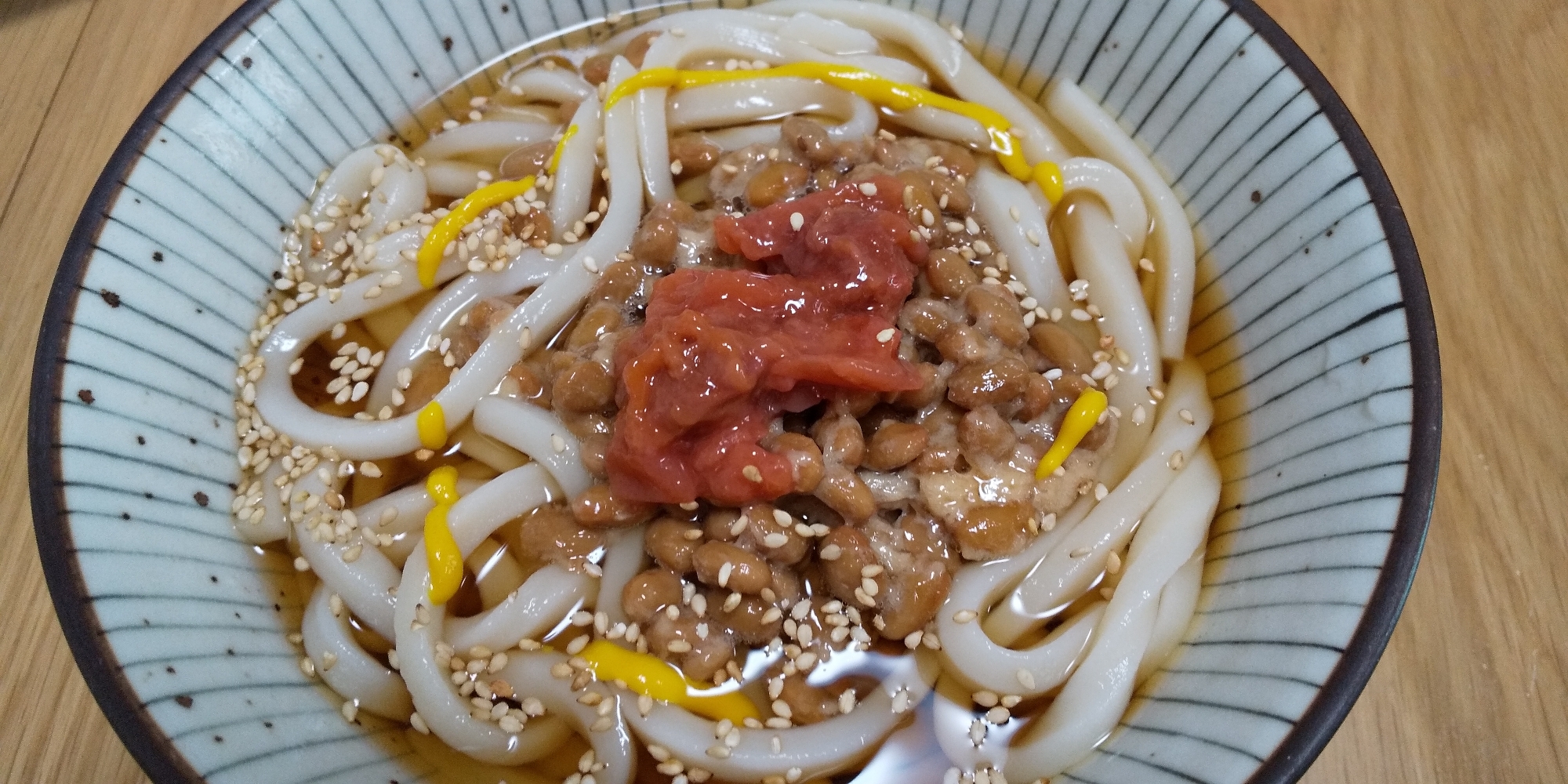 梅納豆のぶっかけうどん