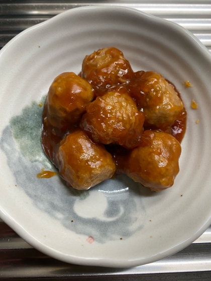 冷凍肉団子を使って！　　　「甘酢肉団子」　　♪♪