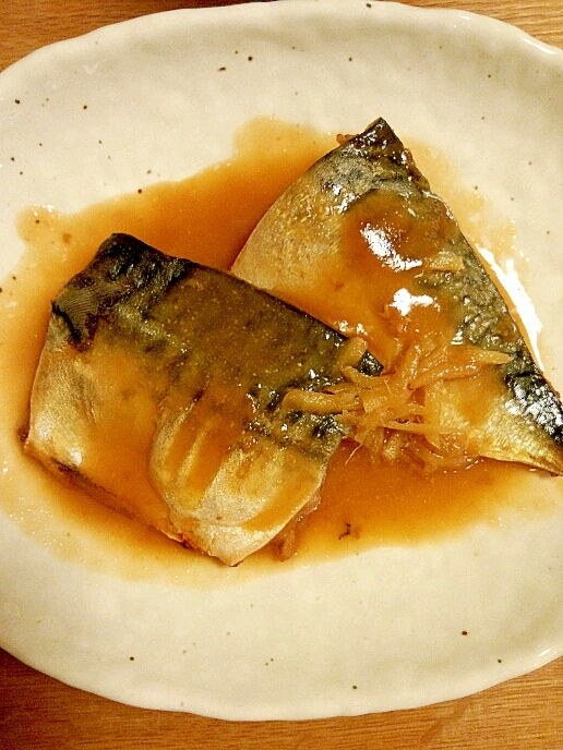 めんつゆで♪鯖の味噌煮