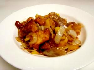 鶏の唐揚げｄｅ黒酢の酢豚風　リメイクレシピ☆