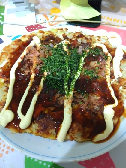 すりおろし長芋のキャベツ焼き