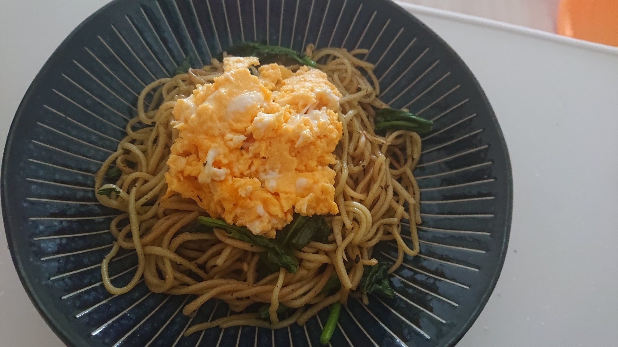 醤油しょうが卵のせ焼きそば