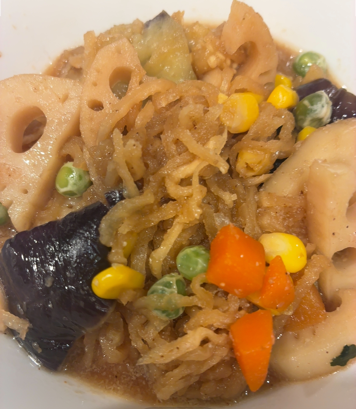 切り干し大根とレンコン茄子の煮物。No.1150