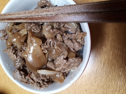 つゆだく派のための基本の牛丼☆