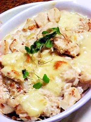 プチ手抜き　チキンラーメンで作るグラタン