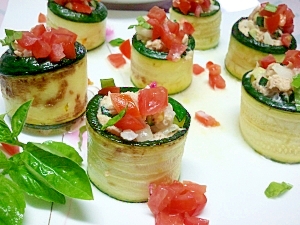 簡単なのに!豪華★ズッキーニのカラフル前菜サラダ