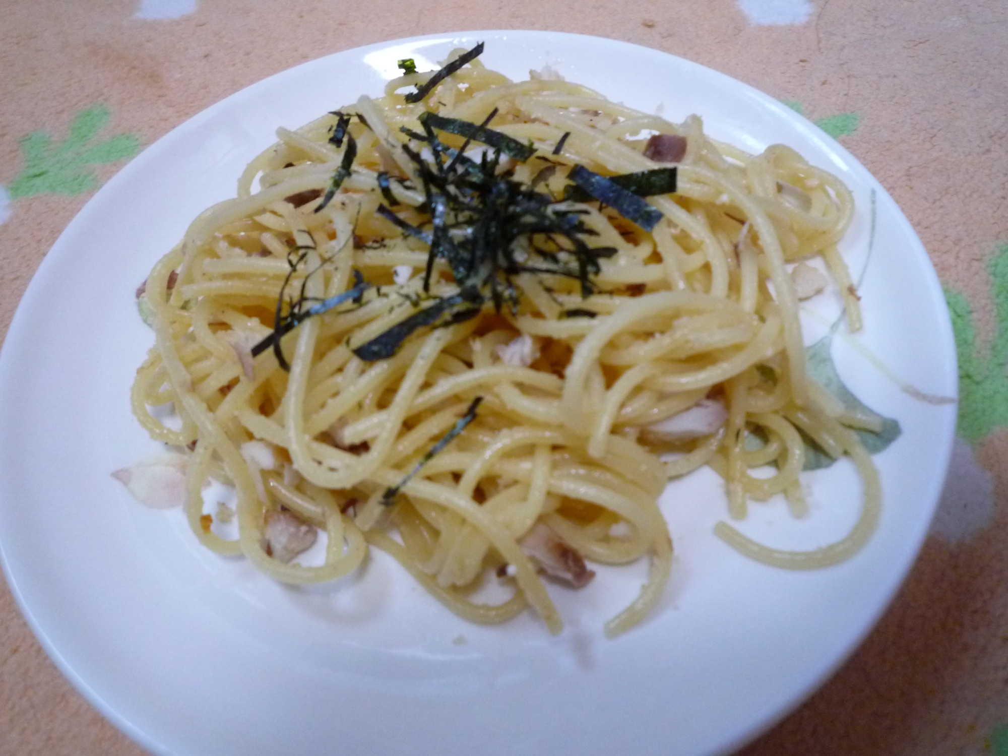 塩サバで和風パスタ