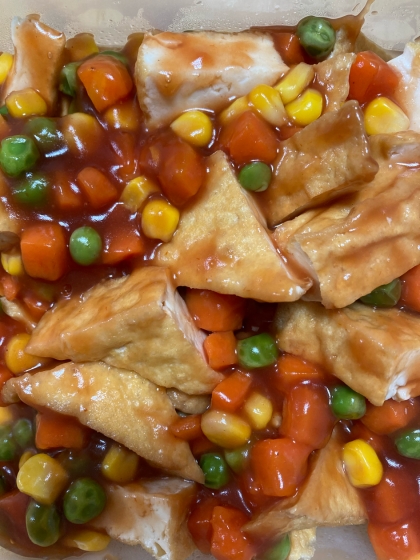 レンジで甘酢あんかけ出来るんですね！簡単に出来てびっくりです！