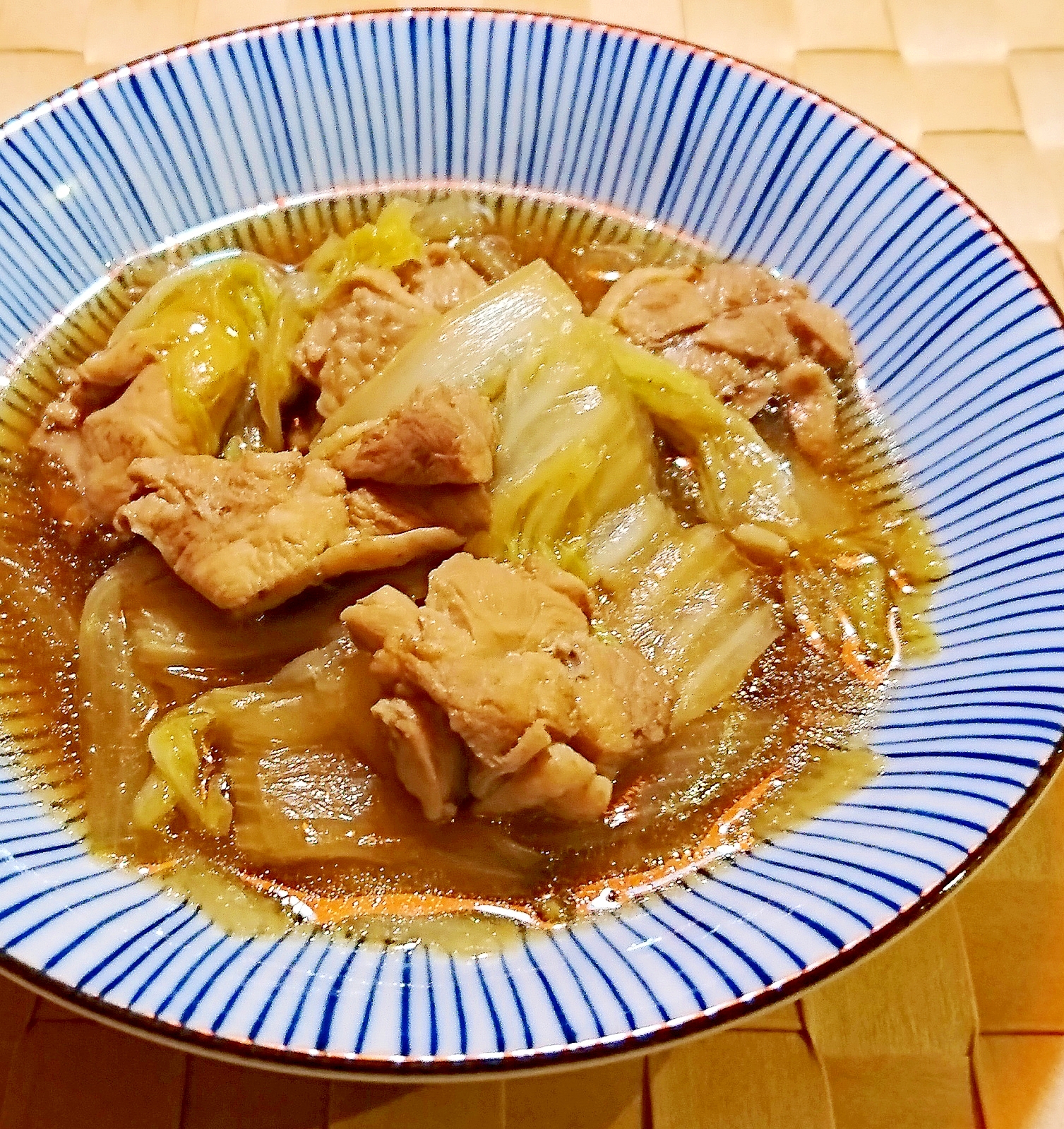 白菜と鶏肉の煮物