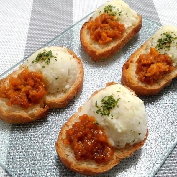 お洒落で美味なフランスパン 塩うにとマッシュポテト レシピ 作り方 By かんたんれぴこ 楽天レシピ お洒落で美味なフランスパン 塩うにとマッシュポテト レシピ 作り方 By かんたんれぴこ 楽天レシピ