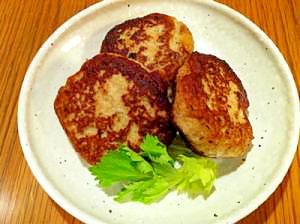 ごぼうで風味とボリュームupの鶏肉ハンバーグ