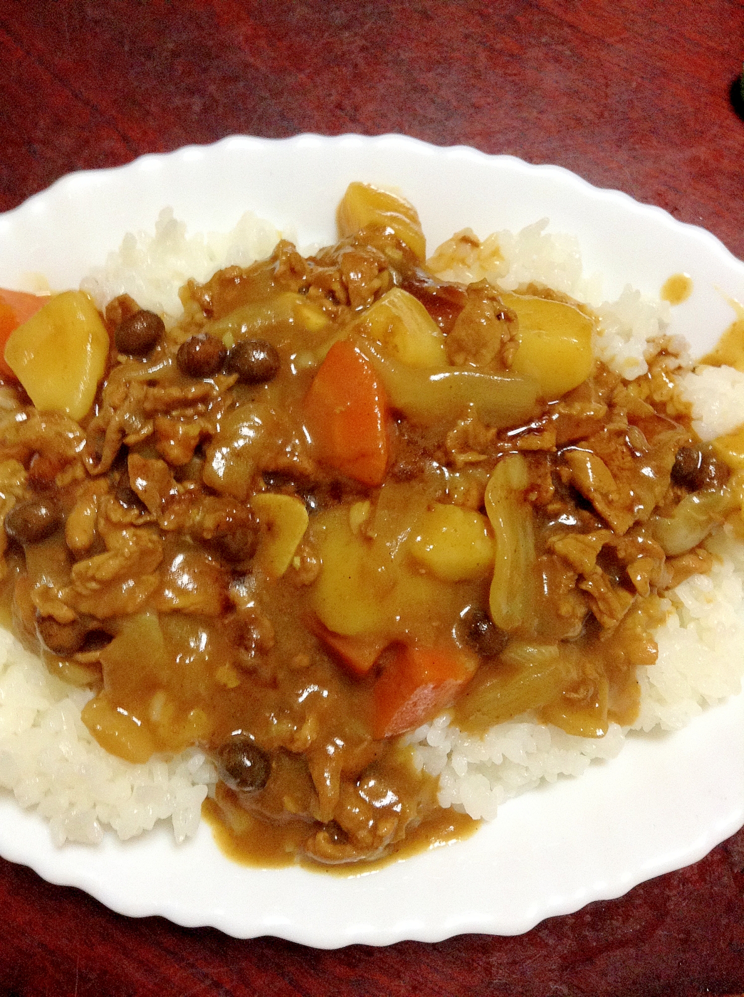 むかご入りカレー☆つぶつぶプチっとアクセント！