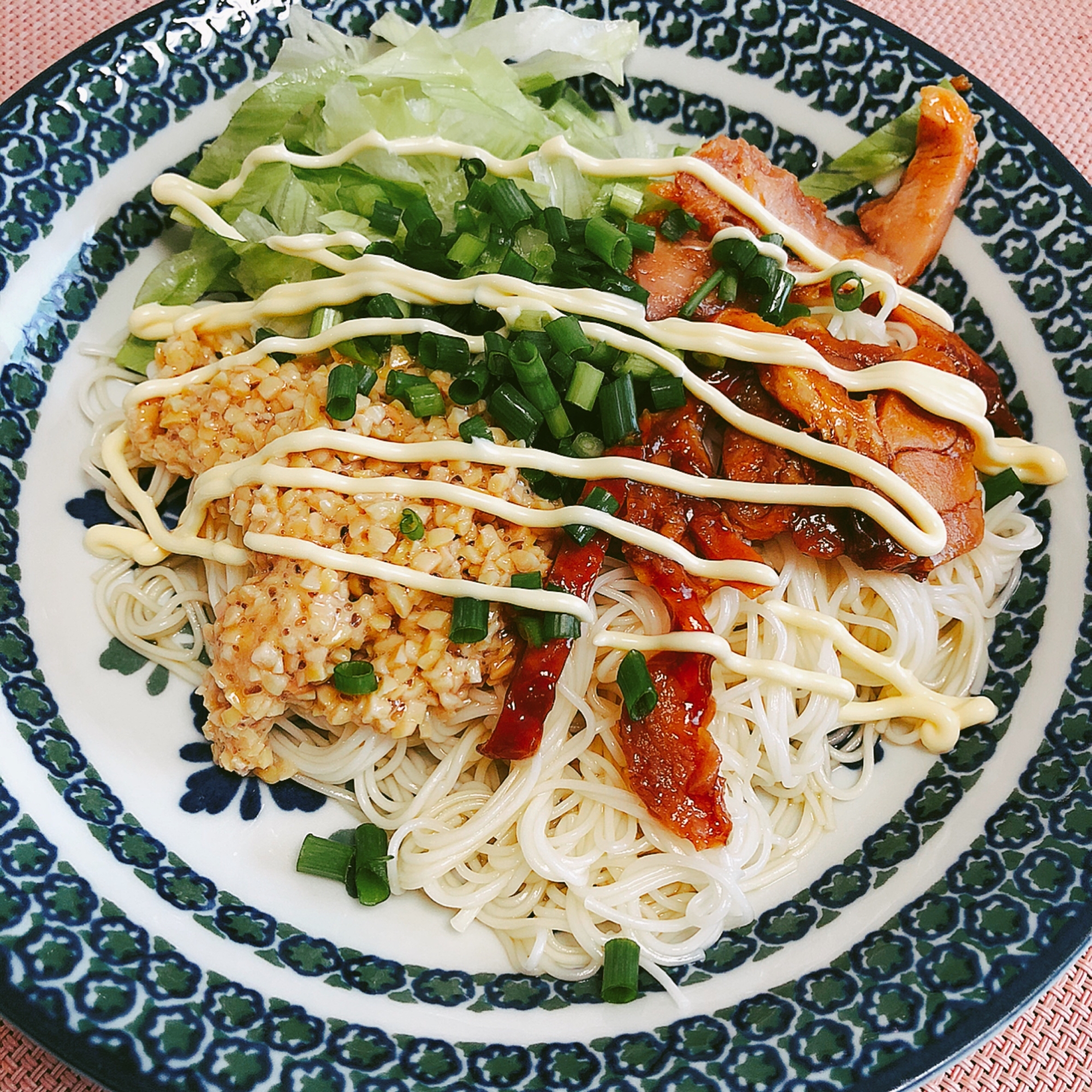 照り焼きチキンサラダそうめん