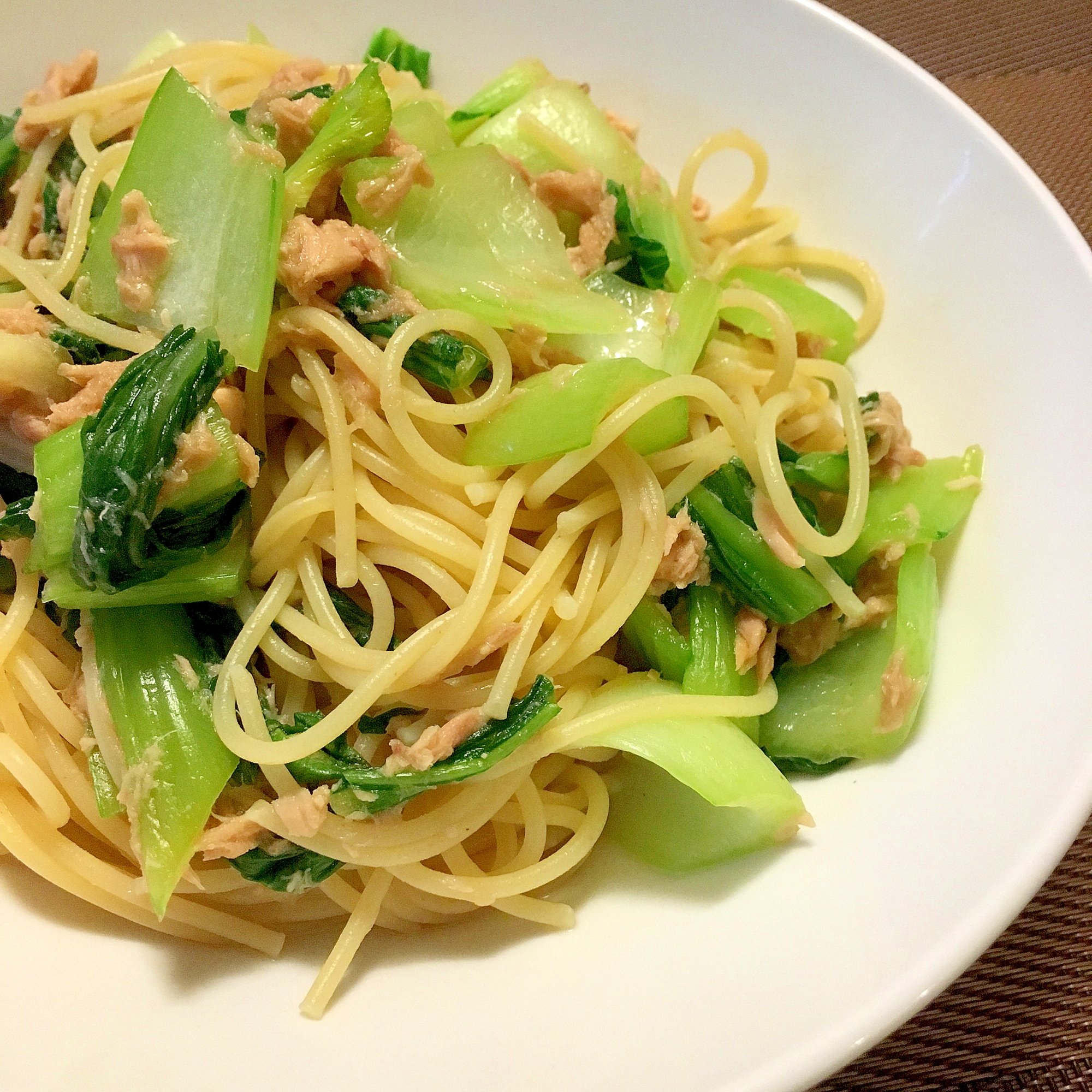 チンゲン菜とツナのパスタ レシピ 作り方 By くろねこ かふぇ 楽天レシピ