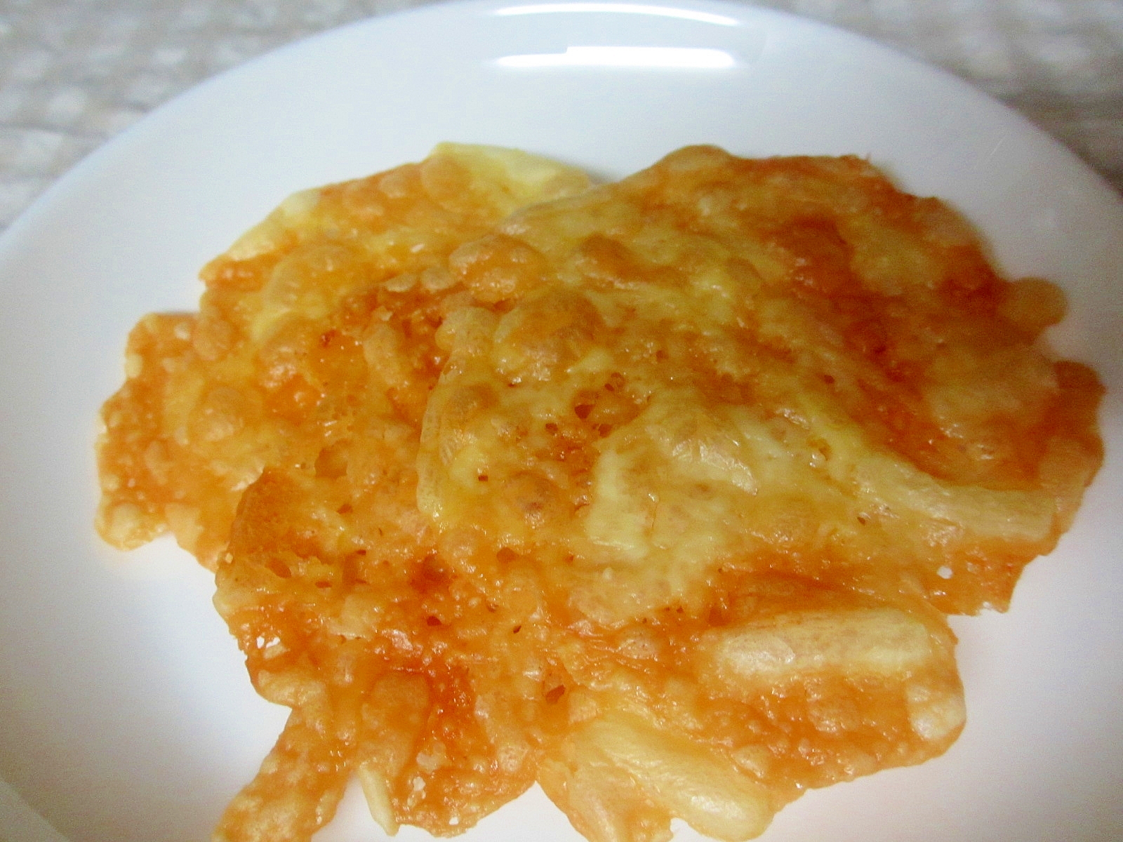 オーブンでチーズせんべい