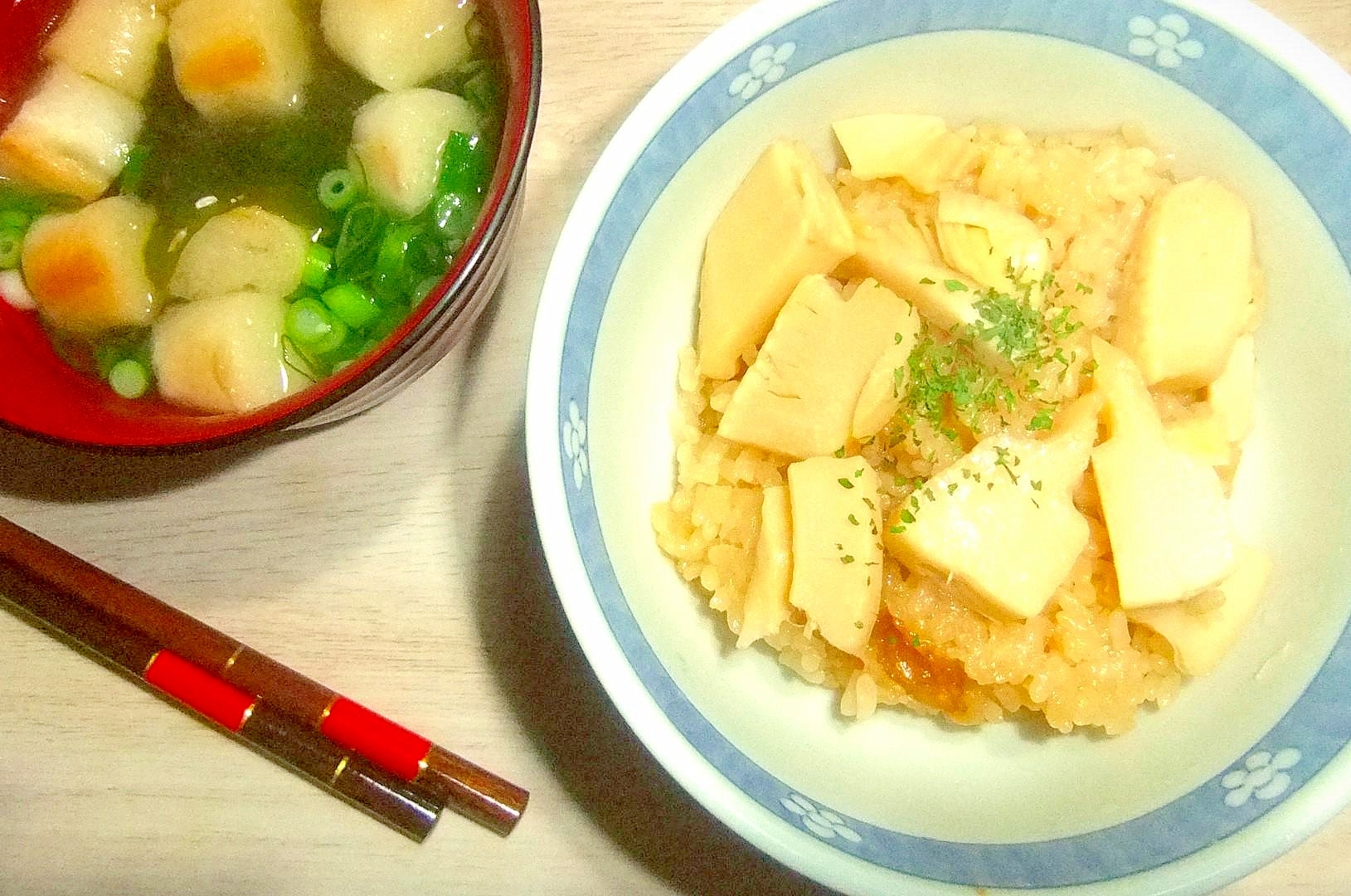 もち米とたけのこのご飯
