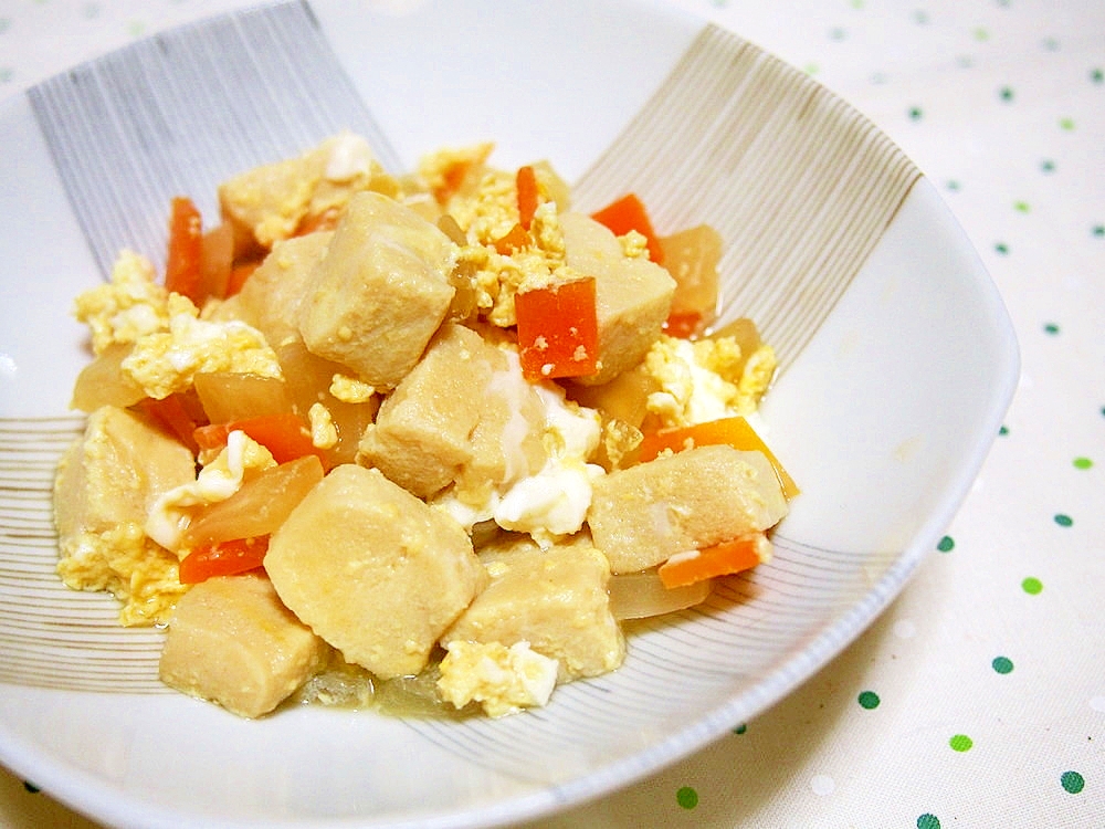 高野豆腐と野菜の卵とじ♪