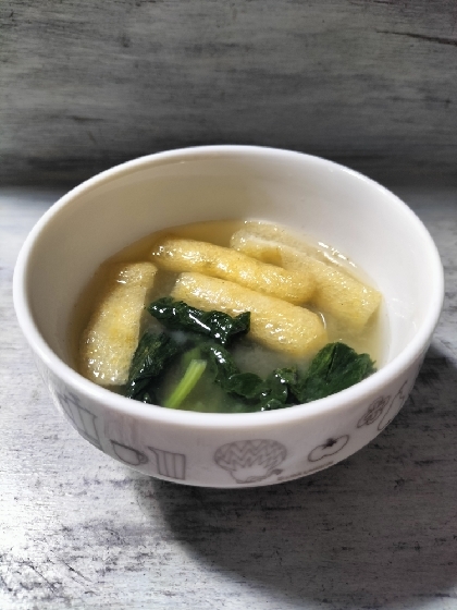 ほうれん草と油揚げの冷やし味噌汁