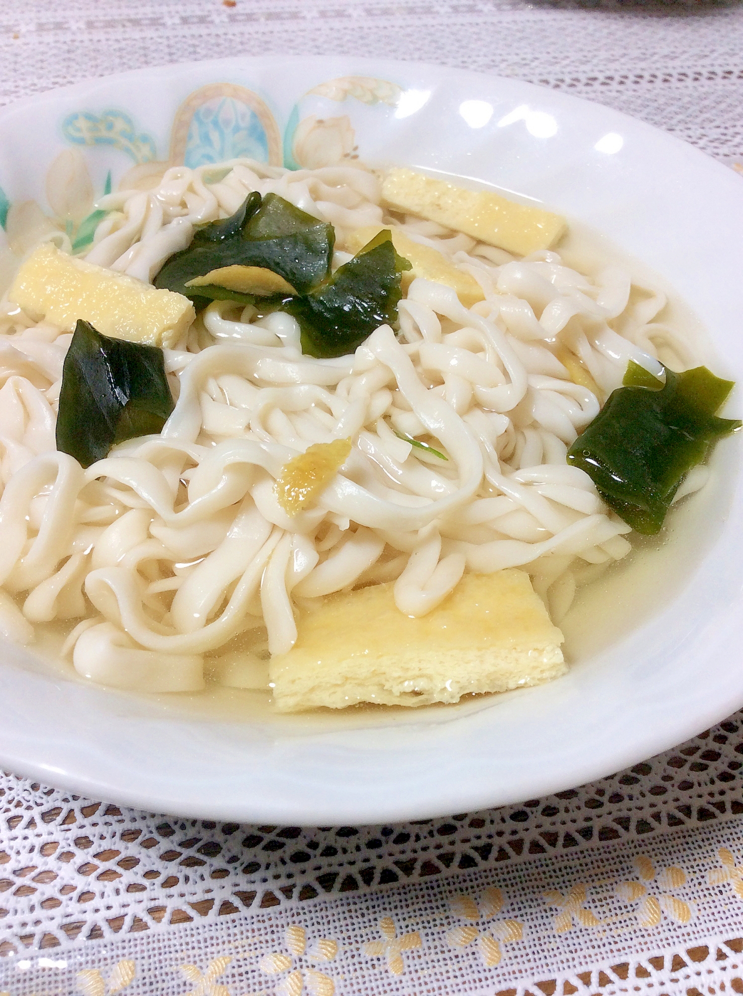 柚子香る♡油揚げとわかめ[こんにゃく麺]