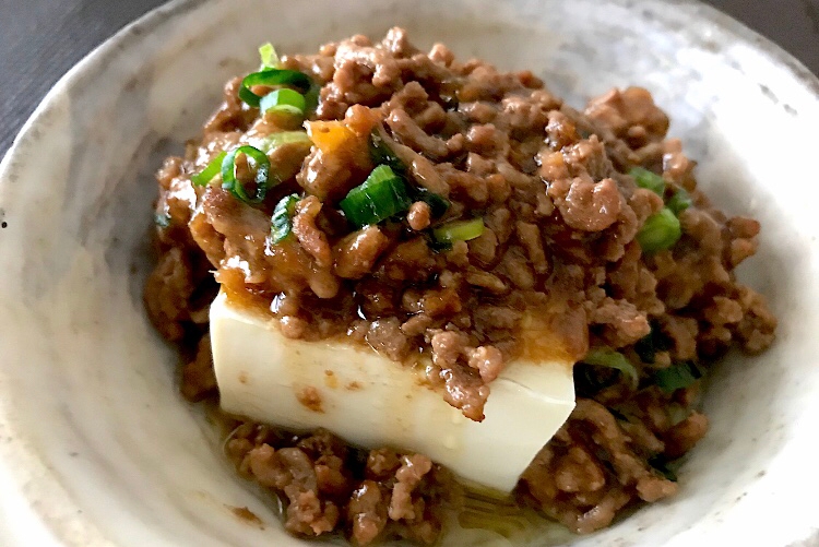 あんかけ肉豆腐☆レンチン豆腐にかけるだけ