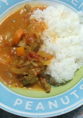 圧力鍋で☆牛肉のトマトカレー