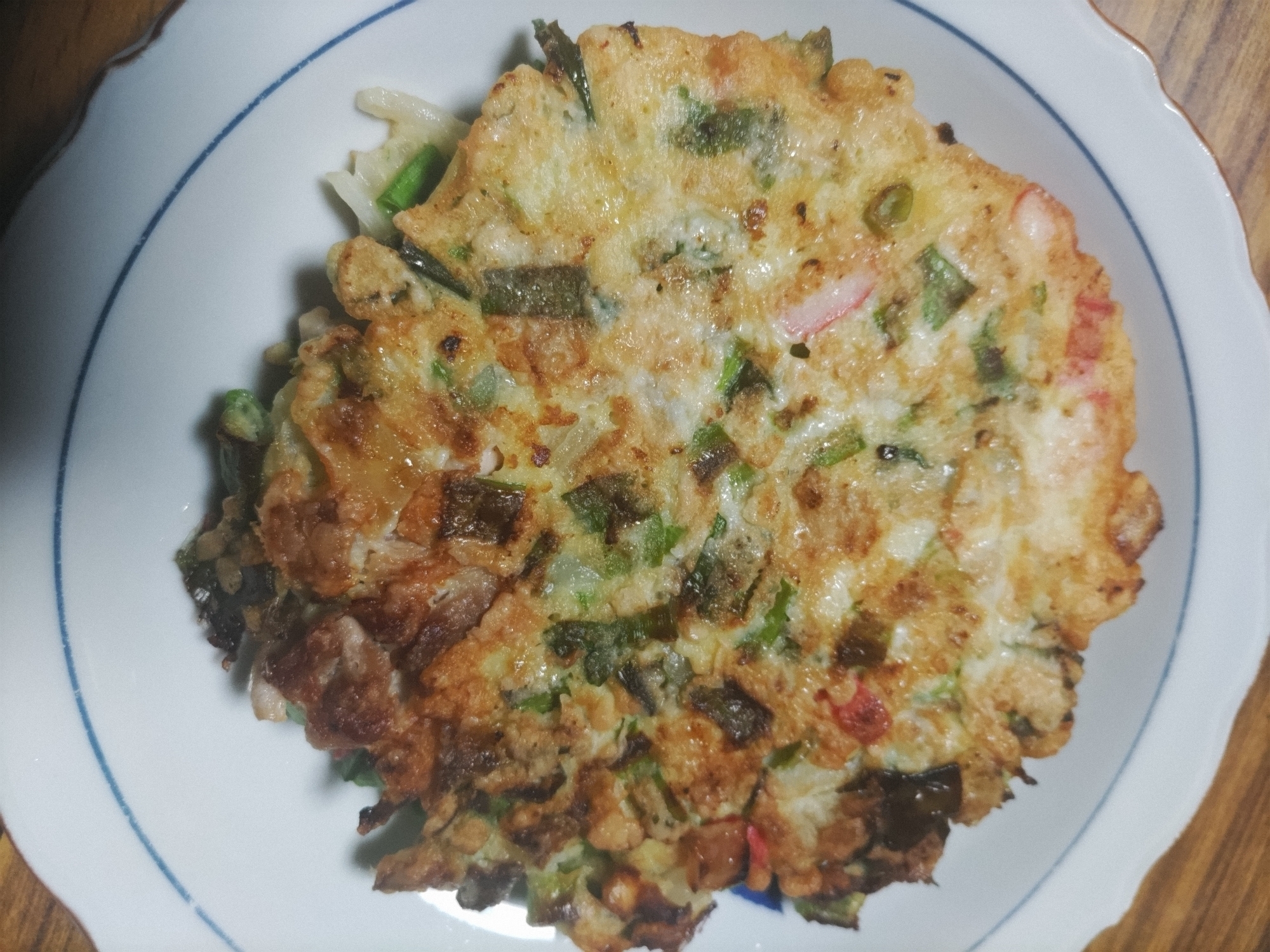 カニカマと玉ねぎのネギ焼き
