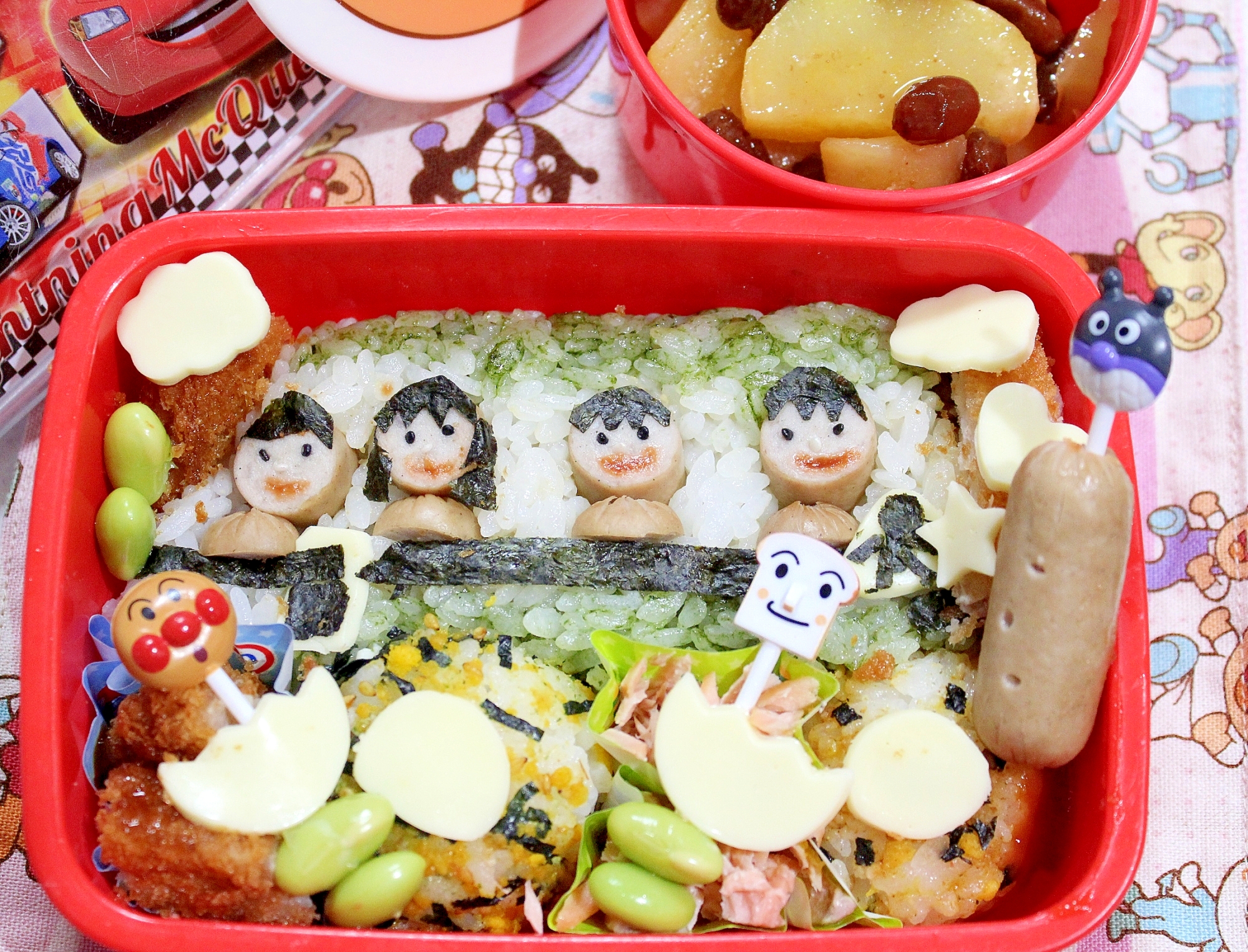 キャラ弁 幼稚園バスべんとう スクールバス弁当 レシピ 作り方 By ラムちゃん1224 楽天レシピ