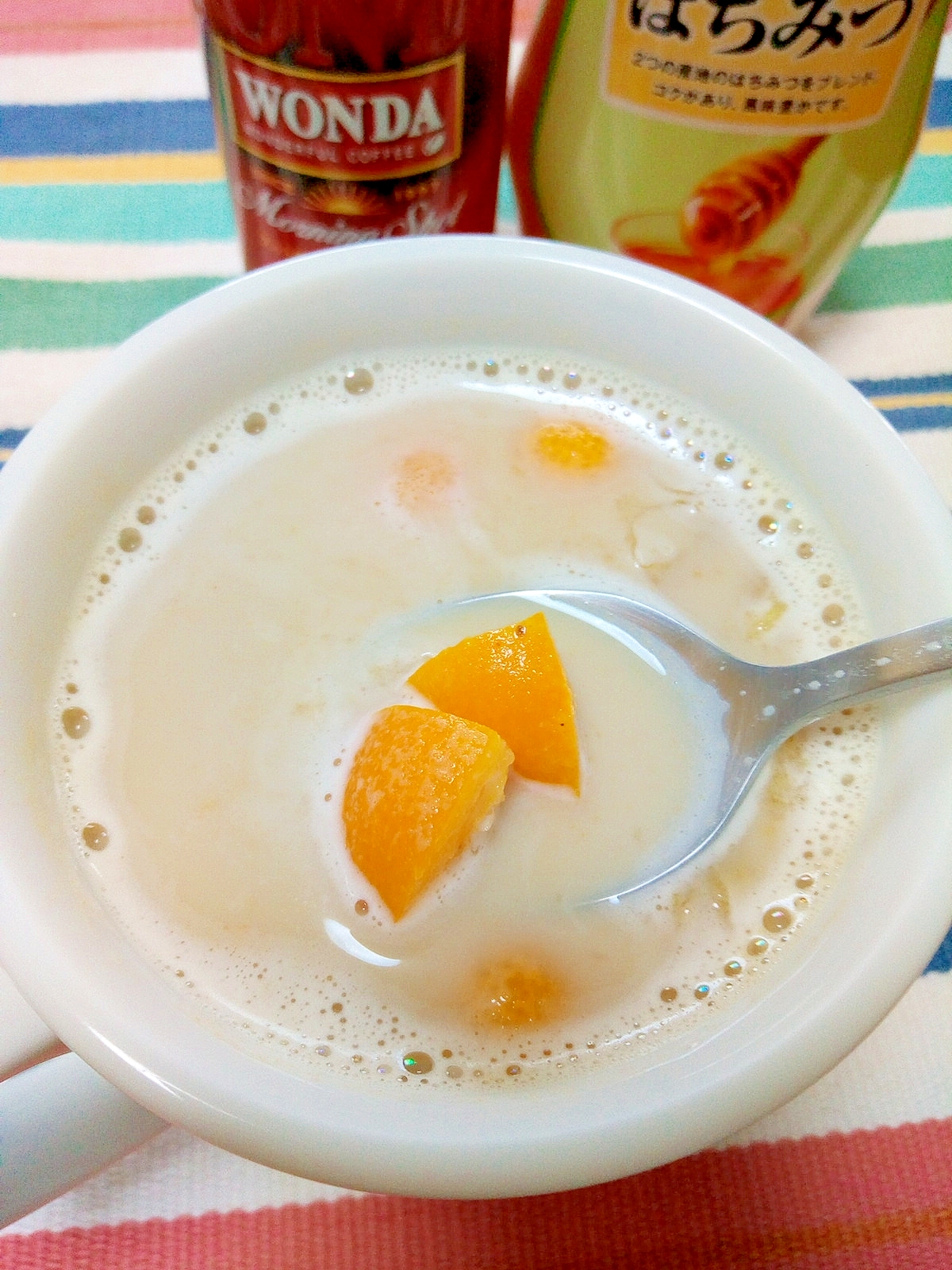 ホッと☆朝のはちみつ金柑カフェオレ♪