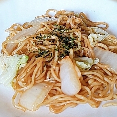 白菜で焼きそば