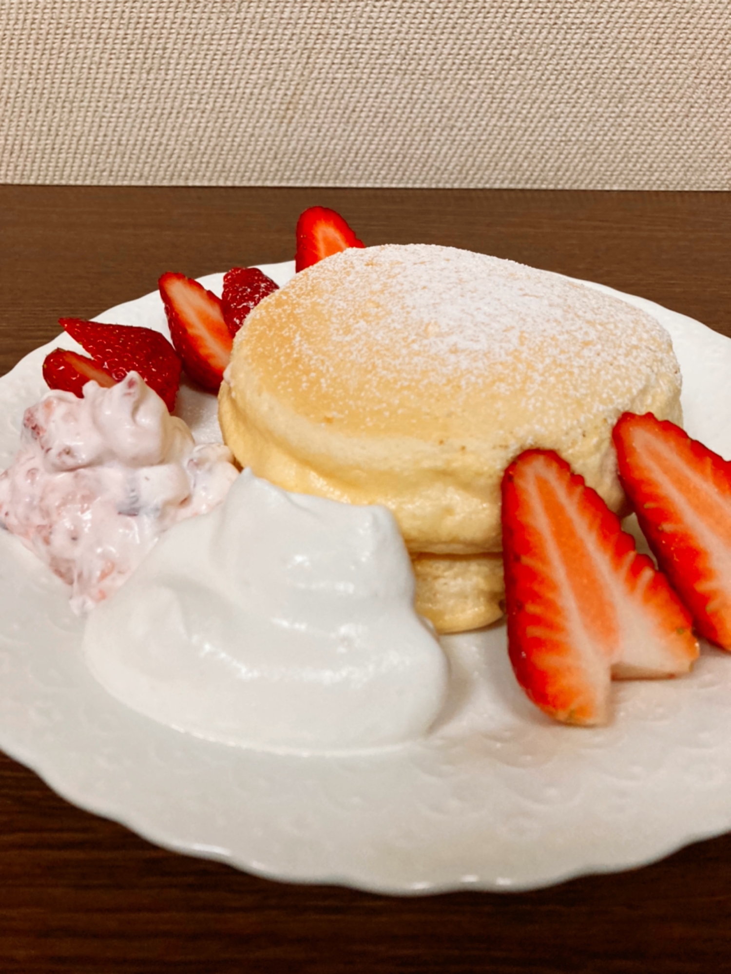 ベーキングパウダーなし米粉でパンケーキ