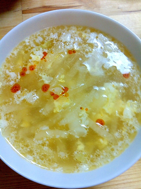 白菜と大根の中華スープ。