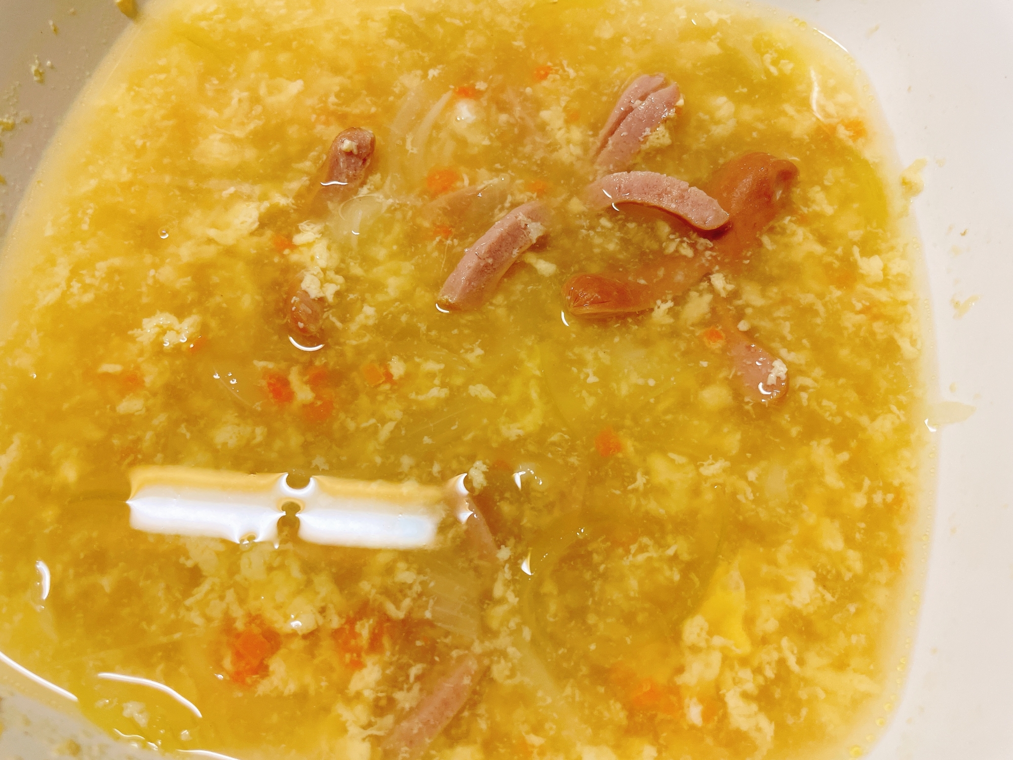 野菜卵スープ(電子レンジ調理)