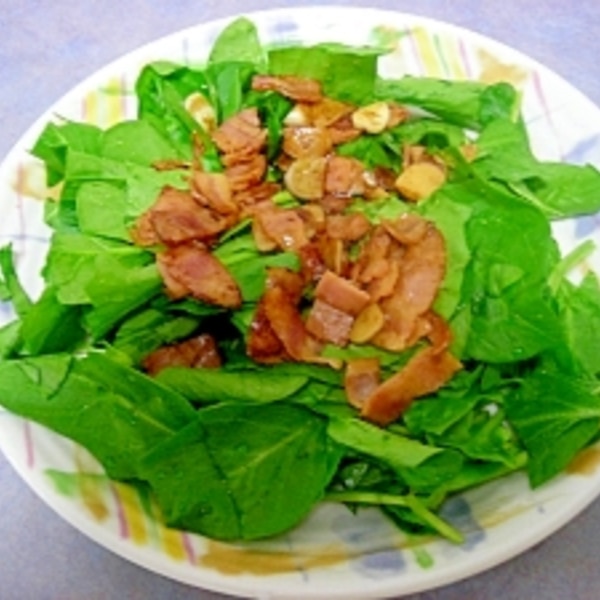 サラダほうれん草のベーコンがけ 簡単美味しい レシピ 作り方 By Riko0729 楽天レシピ サラダほうれん草のベーコンがけ 簡単美味しい レシピ 作り方 By Riko0729 楽天レシピ