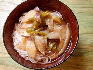 野菜の煮びたしそうめん